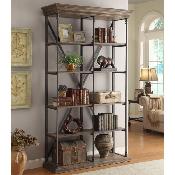 Mabie Medium Brown Etagere Bookcase & Reviews Birch Lane